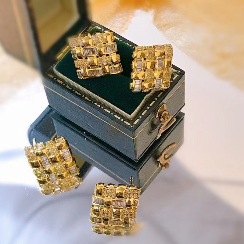 Tuochen Jewelry Gold Hoop обеци дизайн 9K N10K N14K N18K Gold Hoop обеци за жени